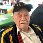 Al Hershberger was honored at the Soldotna Progress Days Pioneer Barbecue and Meet and Greet, where was named grand marshal of the Progress Days Parade, Friday, July 26, 2019, in Soldotna, Alaska. (Photo by Victoria Petersen/Peninsula Clarion)