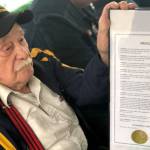 Photo by Victoria Petersen/Peninsula Clarion                                 Al Hershberger was honored at the Soldotna Progress Days Pioneer Barbecue and Meet and Greet, with a proclamation from the city of Soldotna, announcing the weekend be Al Hershberger Appreciation Weekend, Friday, in Soldotna.