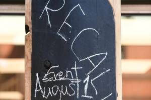 Michael Penn | Juneau Empire                                A ridicule pole carved by Sitka artist Tommy Joseph stands in front of the Planet Alaska Gallery on Ferry Way on Wednesday, in Juneau. The pole includes likenesses of Alaska Gov. Mike Dunleavy and President Donald Trump.