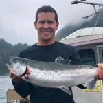 Kenny Regan, of Seward, shows off some silvers caught during the Seward Silver Salmon Derby going on through Sunday. The 2019 Derby is dedicated to Monty and Florita Richardson, longtime Alaskans who helped shape Sewards charter fishing industry and participated in in the Salmon Derby for six decades. Monty ran his charter business well into his 80s and passed away this spring at 101 years old.                                Photo courtesy of Kenny Regan