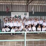 The 4-H kids of the Kenai Peninsula smile for a group photo at the Kenai Peninsula Fair on Saturday, Aug. 17, 2019 at the fairgrounds in Ninilchik, Alaska. (Photo by Brian Mazurek/Peninsula Clarion)
