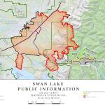 A map of the Swan Lake Fire as of Aug. 19, 2019. (Courtesy Alaska Division of Forestry)