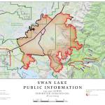 This map shows the Swan Lake Fire on the Kenai Peninsula in Alaska as of Aug. 22, 2019. (Photo courtesy Great Basin Incident Management Team 1)