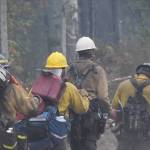 Firefighters from the Snake River Valley head out to their assignment expanding a containment line off of Skilak Lake Road southeast of Sterling, Alaska on Aug. 30, 2019. (Photo by Brian Mazurek/Peninsula Clarion)