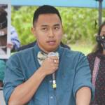 Mark Thiessen / Associated Press                                Esau Sinnok, of Shishmaref, speaks at a news conference Wednesday after the Alaska Supreme Court heard arguments in Anchorage, in a lawsuit that claims state policy on fossil fuels is harming the constitutional right of young Alaskans to a safe climate.