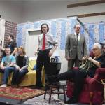 The cast of Lost in Yonkers poses before rehearsal Tuesday, Nov. 12, 2019, at the Kenai Performers stage in Soldotna, Alaska. (Photo by Joey Klecka/Peninsula Clarion)