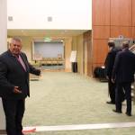 Kenai Peninsula Borough Mayor Charlie Pierce shows off the newest wing of Central Peninsula Hospital in Soldotna, Alaska on Nov. 20, 2019. (Photo by Brian Mazurek/Peninsula Clarion)