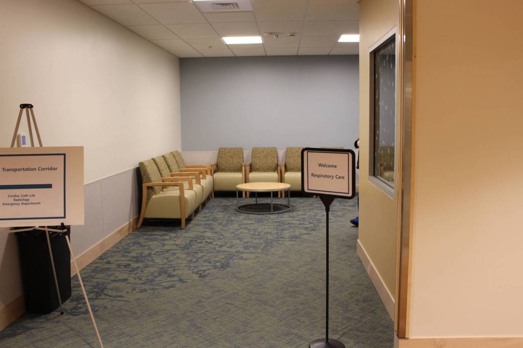 Part of the newest wing of Central Peninsula Hospital in Soldotna, Alaska can be seen here on Nov. 20, 2019. (Photo by Brian Mazurek/Peninsula Clarion)