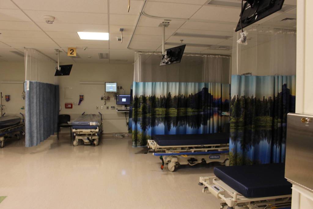 Part of the newest wing of Central Peninsula Hospital in Soldotna, Alaska can be seen here on Nov. 20, 2019. (Photo by Brian Mazurek/Peninsula Clarion)