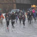 The field of runners take off Thursday, Nov. 28, 2019, at the Turkey Trot in Soldotna, Alaska. (Photo by Joey Klecka/Peninsula Clarion)