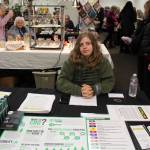 Vanessa Uie, owner of AK Wellness and Planning, displays some of her CBD products for sale at the annual Central Peninsula Hospital Auxiliary Holiday Bazaar in Soldotna, Alaska on Dec. 6, 2019. (Photo by Brian Mazurek/Peninsula Clarion)