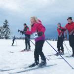 A group of youth skiers receive lessons Saturday, Dec. 7, 2019, at the Black Stone Axe Ridge Warm Up Rally at the Tsalteshi Trails in Soldotna, Alaska. (Photo provided by Marcus Mueller)