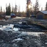 Photo courtesy of Kenai Peninsula Borough Office of Emergency Management                                Dorothy Drive near Anchor Point was damaged during the recent stormy weather.