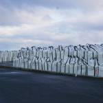 Rows of super sacks filled with sulfur wait to be loaded on the Iberian Bulker at the Deep Water Dock and the Homer Spit on Tueday, Dec. 17, 2019, in Homer, Alaska. (Photo by Michael Armstrong/Homer News)