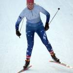 Soldotnas Cameron Blackwell skis to victory in the Candy Cane Scramble on Friday, Dec. 20, 2019, at Tsalteshi Trails just outside of Soldotna, Alaska. (Photo by Jeff Helminiak/Peninsula Clarion)