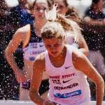 Boise States Allie Ostrander competes in the womens 3,000-meter steeplechase final June 30 at the Prefontaine Classic at Stanford University in California. (Photo taken by Cortney White)