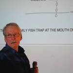 Steve Walli speaks Dec. 12, 2019, at Homestead Kids 3, at the annual meeting of the Kachemak Heritage Land Trust at the Alaska Islands and Ocean Visitor Center in Homer, Alaska. (Photo by Michael Armstrong/Homer News)