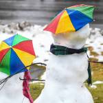 Even snowmen need umbrellas to survive on Wednesday, Dec. 11, 2019. (Michael Penn | Juneau Empire File)