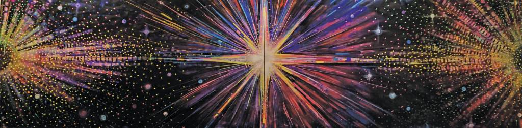 Carla Copes Burst is a 16-foot mural on display at K-Bay Caffe, as seen in this photo taken on Dec. 16, 2019, in Homer, Alaska. (Photo by Michael Armstrong/Homer News)