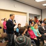 Sen. Peter Micciche, R-Soldotna, speaks at the LGBTQ Town Hall at the Soldotna Public Library in Soldotna, Alaska on Jan. 4, 2020. (Photo by Brian Mazurek/Peninsula Clarion)