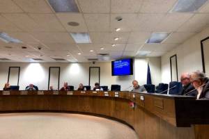 The Kenai Peninsula Borough Assembly meets inside in the Kenai Peninsula Borough Betty J. Glick Assembly Chambers, on Tuesday, Jan. 7, 2019, in Soldotna, Alaska. (Photo by Victoria Petersen/Peninsula