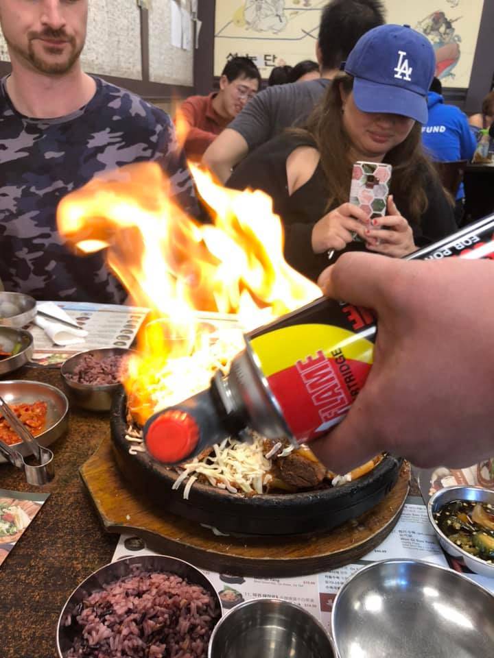 Bubbling hot Korean food in Los Angeles. (Photo by Victoria Petersen/Peninsula Clarion)