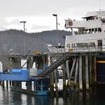 Peter Segall | Juneau Empire                                The MV Matanuska tied up at the Auke Bay Ferry Terminal on Thursday.