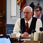 Sen. Bert Stedman, R-Sitka, at a Senate Finance Committee meeting on Thursday.