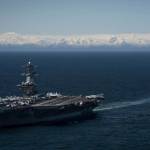 U.S. Navy | Mass Communication Specialist 2nd Class Anthony J. Rivera                                 The aircraft carrier USS Theodore Roosevelt transits the Gulf of Alaska on May 24.