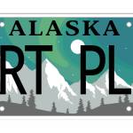 Courtesy Photo | Alaska State Council on the Arts                                This license plate was designed by Anita Laulainen and was the winning design in the 2017 Alaska Artistic License competition. A surcharge could be attached to plates like this one if a bill heard by the Senate Education Committee becomes law.