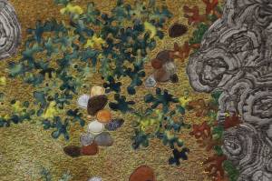 Charlotte Birds Wilderness Mosaic was created in response to composer Christina Rusnaks Tundra Tapestry. Her work is part of Denali Artists Respond to Music Inspired by Wilderness, a collaboration between artists and composers showing Feb. 7-May. 25, 2020, at the Pratt Museum in Homer, Alaska. (Photo by Michael Armstrong/Homer News)