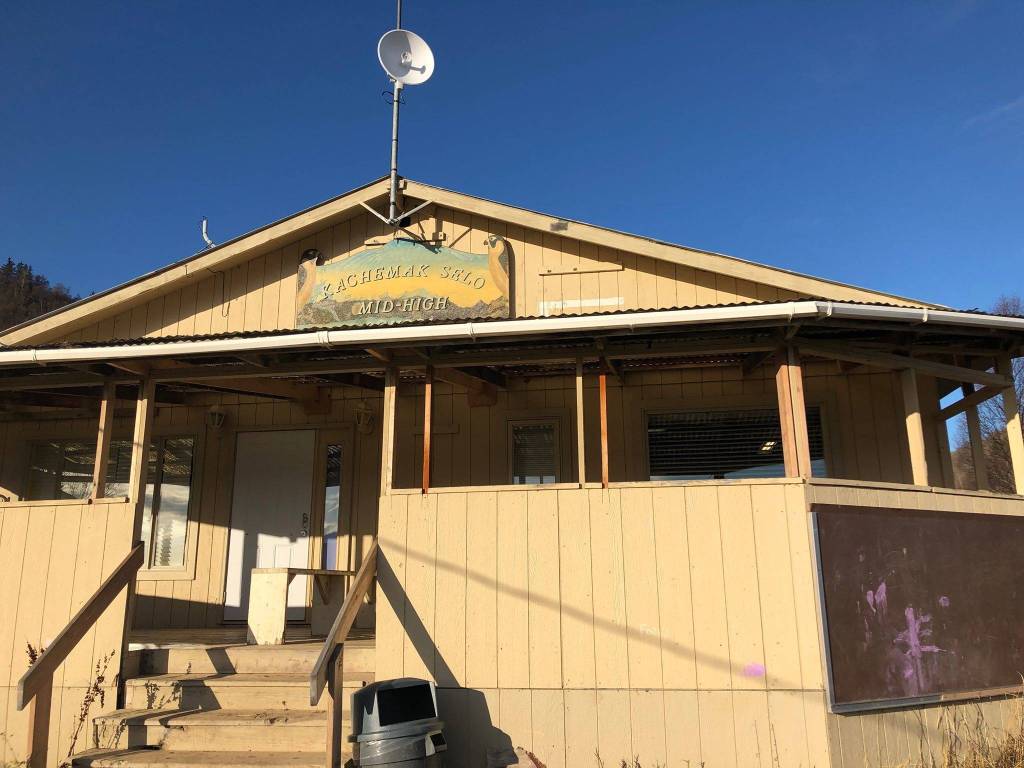 The middle and high school building of Kachemak Selo School Nov. 12, 2019, in Kachemak Selo, Alaska. (Photo by Victoria Petersen/Peninsula Clarion)