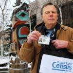 In this Friday, Feb. 21, 2020 photo, Stephan Patterson poses for a photo in Anchorage, Alaska. Patterson and other U.S. Census takers are reporting problems when conducting first-in-the-nation counts in rural parts of Alaska, including lack of communication about assignments, frustration with a smartphone app for filing time sheets and disappointment when they find out they are not being reimbursed for purchasing cold-weather gear. (AP Photo/Mark Thiessen)