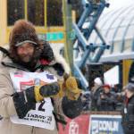 Four-time Iditarod Trail Sled Dog Race champion Lance Mackey is shown before the ceremonial start of the Iditarod Trail Sled Dog Race Saturday, March 7, 2020, in Anchorage, Alaska. The real race starts March 8 about 50 miles north of Anchorage, with the winner expected in the Bering Sea coastal town of Nome about 10 or 11 days later. (AP Photo/Mark Thiessen)