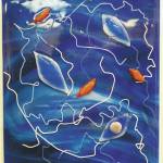 Cindy Nelsons Rewiring My Nerves, as seen on First Friday, March 6, 2020, at the Disability Art Show at the Homer Council on the Arts in Homer, Alaska. Nelson said the work shows what the nerves look like in my brain while reconnecting, thereby rewiring my nerves. (Photo by Michael Armstrong/Homer News)