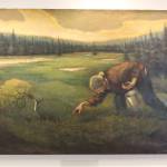 Photos by Brian Mazurek / Peninsula Clarion                                 The Picker, an oil painting by local artist Alex Rydinski, is on display at the Kenai Fine Art Center in Kenai on Wednesday. Rydinskis painting was selected as the Jurors Choice for the centers Biannual Juried Show.