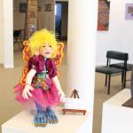 Morning Glory, a fiber piece from local artist Karen Fogarty, is seen here on display at the Kenai Fine Art Center in Kenai, Alaska on March 18, 2020. (Photo by Brian Mazurek/Peninsula Clarion)