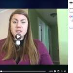 Pastor Meredith Harber of Christ Lutheran Church in Soldotna, Alaska, is seen here giving a sermon on Facebook live on March 29, 2020. (Screenshot by Brian Mazurek/Peninsula Clarion)