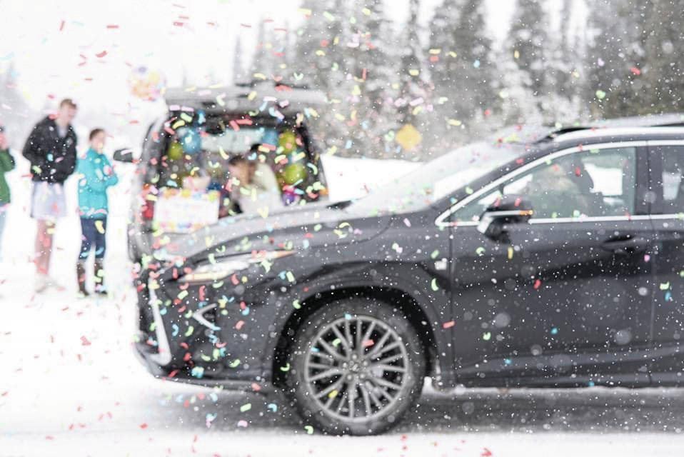 A birthday parade for Katie Stocktons Aweet 16 in Kenai on April 2. (Photo courtesy of Julie English)