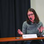Office of the Governor                                 Dr. Anne Zink, Alaskas chief medical officer, addresses reporters during March 25 in the Atwood Building in Anchorage.