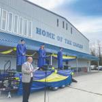 Photo submitted by Karen McGahan                                 Robert Walsh (from left), Linnanae Dohse and Scott Loehr graduate from Cook Inlet Academy on Saturday.