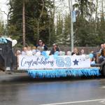 A float celebrating Galen Brantley III, aka G3, is seen here in Soldotna, Alaska during Soldotna High Schools 2020 graduation on May 18, 2020. (Photo by Brian Mazurek/Peninsula Clarion)                                A float celebrating Galen Brantley III, aka G3, is seen here in Soldotna, Alaska during Soldotna High Schools 2020 graduation on May 18, 2020. (Photo by Brian Mazurek/Peninsula Clarion)