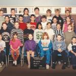 A yearbook photo of David Daniels fifth grade Mountain View Elementary class from the 1994-95 school year. Daniel is on the far right. Belinda Espy, now Smith, is in the bottom row on the far right. Smith now teaches second grade at Mountain View. Daniel is retiring after 34 years with the Kenai Peninsula Borough School District. (Photo provided by Karl Kircher)