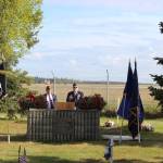 Mike Meredith and Greg Fite, members of the Kenai Post of the VFW, prepare to hold a Memorial Day ceremony at the Kenai Cemetery on May 25, 2020. (Photo by Brian Mazurek/Peninsula Clarion)
