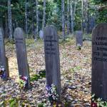 Photo by Clark Fair
Fred Shacklefords grave (second from right) in the Point Comfort Cemetery near Hope is featured in this undated photo.