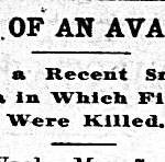 (Image provided by Clark Fair)
One of the newspaper headlines from 1901 that spoke of the Lynx Creek tragedy.