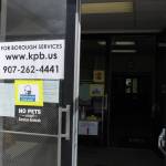 The entrance to the Kenai Peninsula Borough building in Soldotna, Alaska, is photographed on Monday, June 1, 2020. (Photo by Brian Mazurek/Peninsula Clarion)