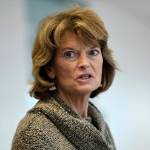 In this March 19, 2020, file photo Sen. Lisa Murkowski, R-Alaska, talks with reporters following a Republican policy lunch on Capitol Hill in Washington. Murkowski acknowledged Thursday, June 4, that shes struggling over whether she can support President Donald Trump given his handling of the virus and race crises shaking the United States. (AP Photo/Susan Walsh, File)