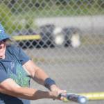 Judy Wroe of Soldotna bats during senior softball at the Steve Shearer Memorial Ball Park in Kenai, Alaska, on Tuesday, June 16, 2020. (Photo by Jeff Helminiak/Peninsula Clarion)