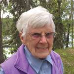 Marge Mullen is seen on her original homestead in Soldotna, Alaska, on Monday, June 22, 2020. Mullen turns 100 on Thursday, June 25, 2020. (Photo provided by Debbie Smith)